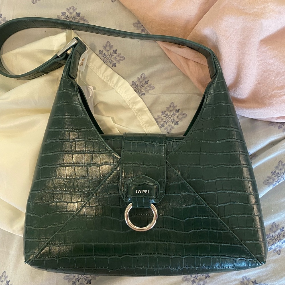 NWT JW Pei Green Vegan Leather shoulder bag